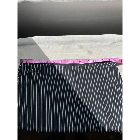 Rag & Bone Madison Pinstripe Silk A Line High Low Skirt Knee Length Size 2 - Picture 8 of 9